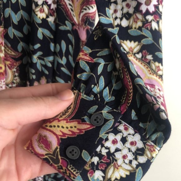 Loft Long Sleeve Button Down Tie Waist Dress - Picture 3 of 5